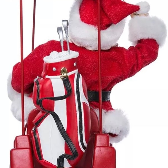 Kurt S. Adler abriché Santa Driving Golf Cart, 11.25-Inch, Red - Picture 4 of 6